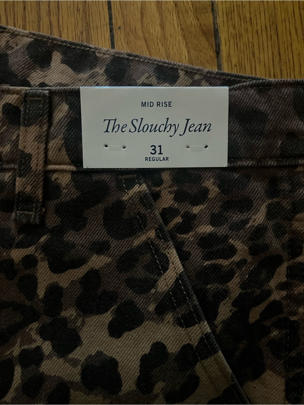 Abercrombie slouchy Jean Women's Leopard Print Jeans - Brown/Black - Picture 3 of 5